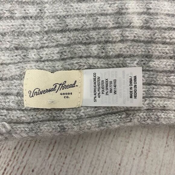 Universal Thread Ribbed Knit Grey Scarf One Size - Picture 7 of 7